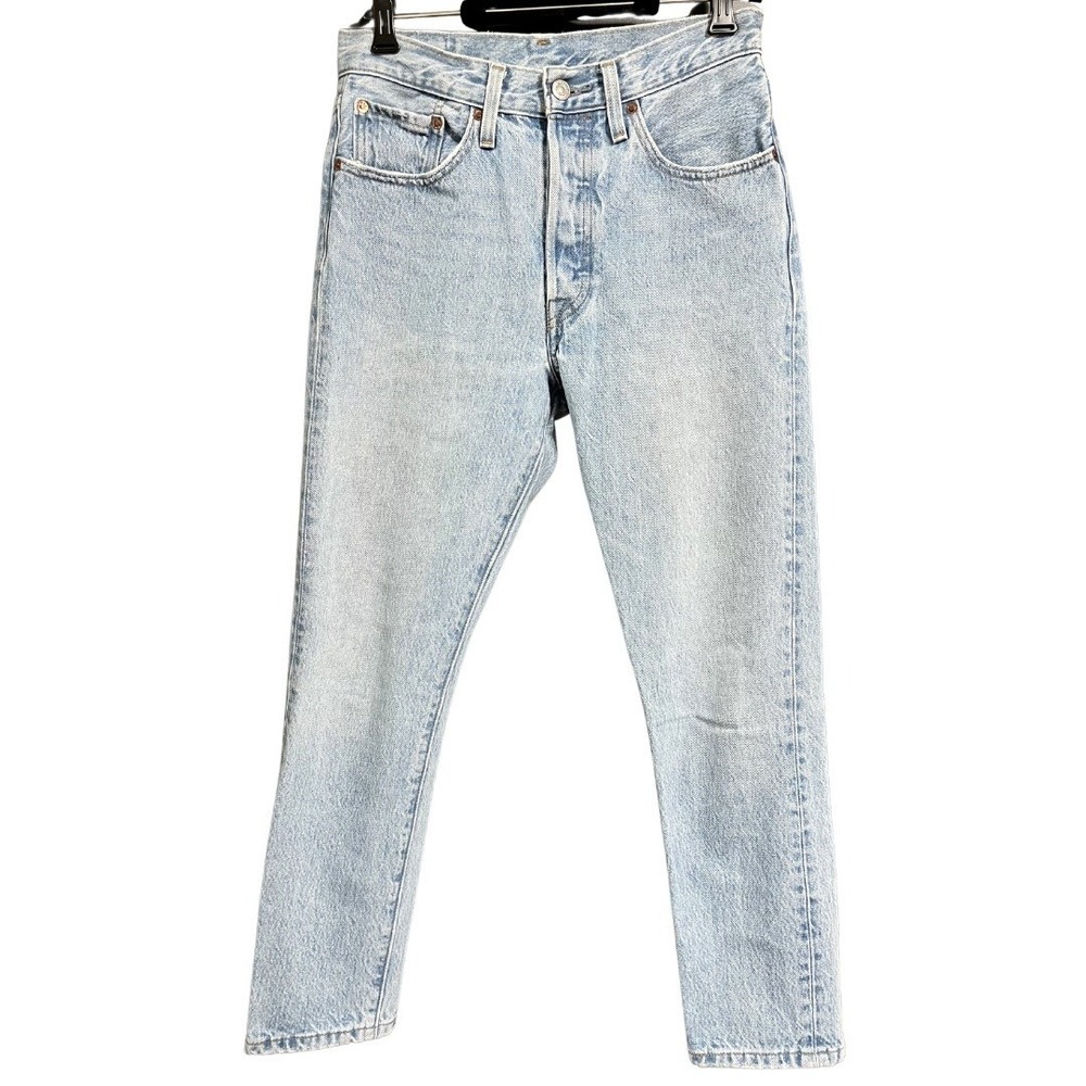 Levi's High Rise Light Blue Button Fly Jeans – '501 Skinny', Sz 26